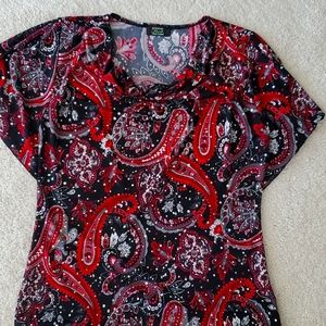 Shannon Ford New York blouse, sparkles, black/red